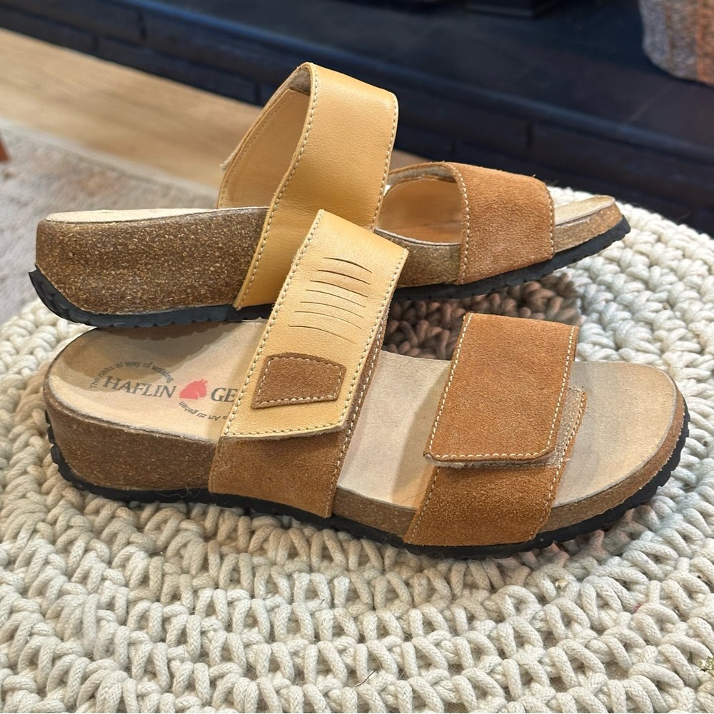 Haflinger Women's Sandals 37 - Tan and Brown size 7